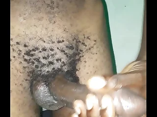 Kenyan BBC wank before going to bed